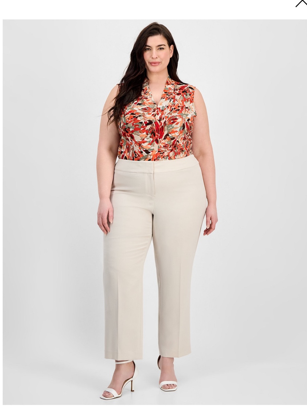 Cropped Wide-Leg Pants - Cream Classic Minimalist Quiet Luxury